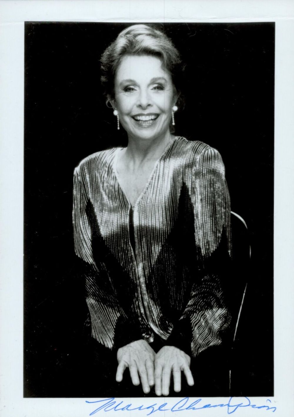 Lot 224: Marge Champion 7x5 inch black and white photo....