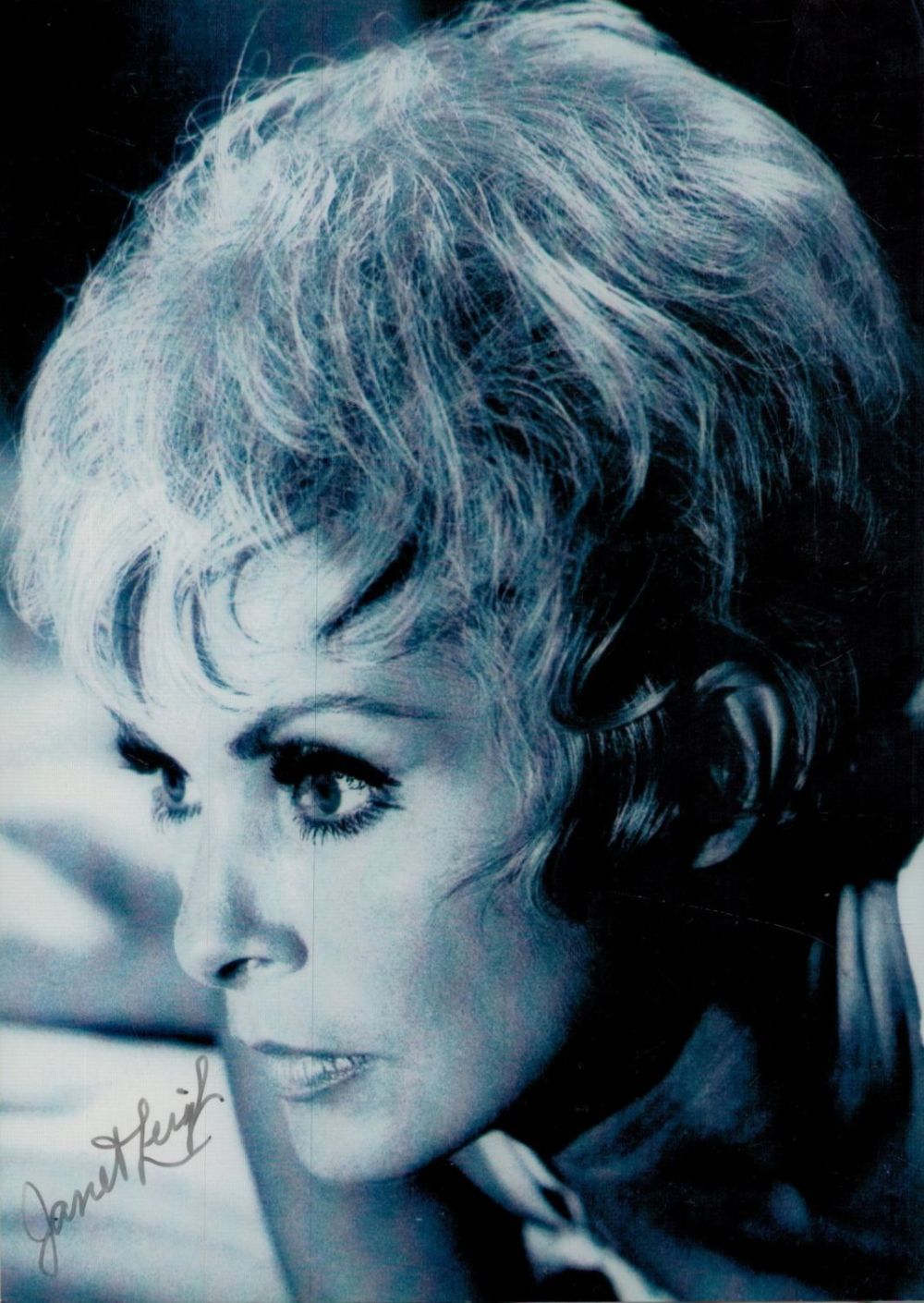 Lot 236: Janet Leigh signed 7x5 inch black and white...