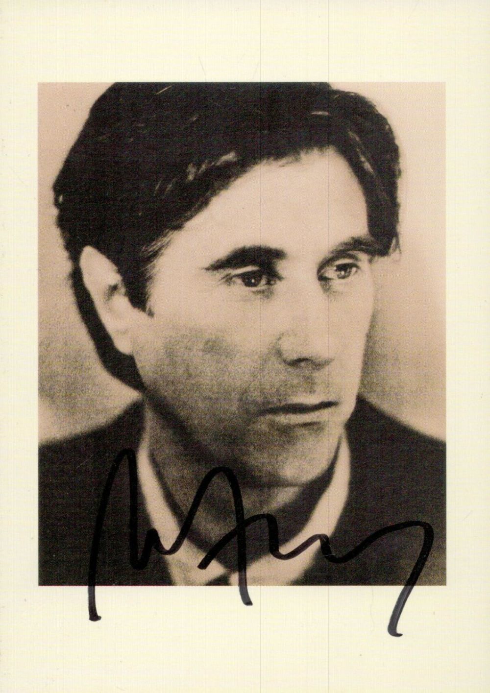 Lot 237: Bryan Ferry signed 6x4 inch black and white...