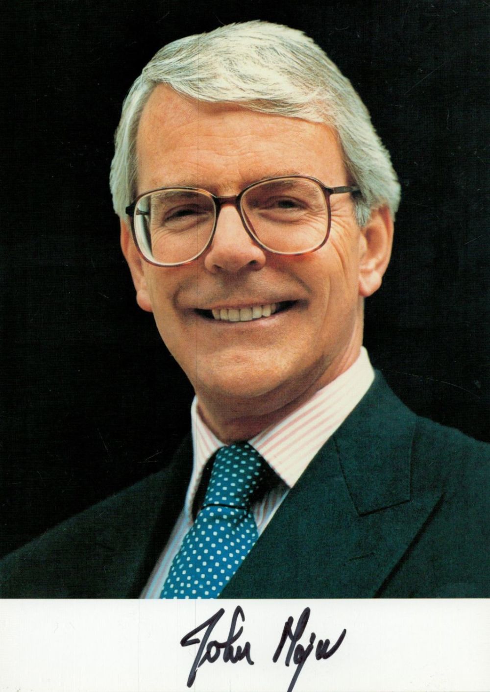 Lot 240: John Major signed 7x5 inch colour photo. Good...