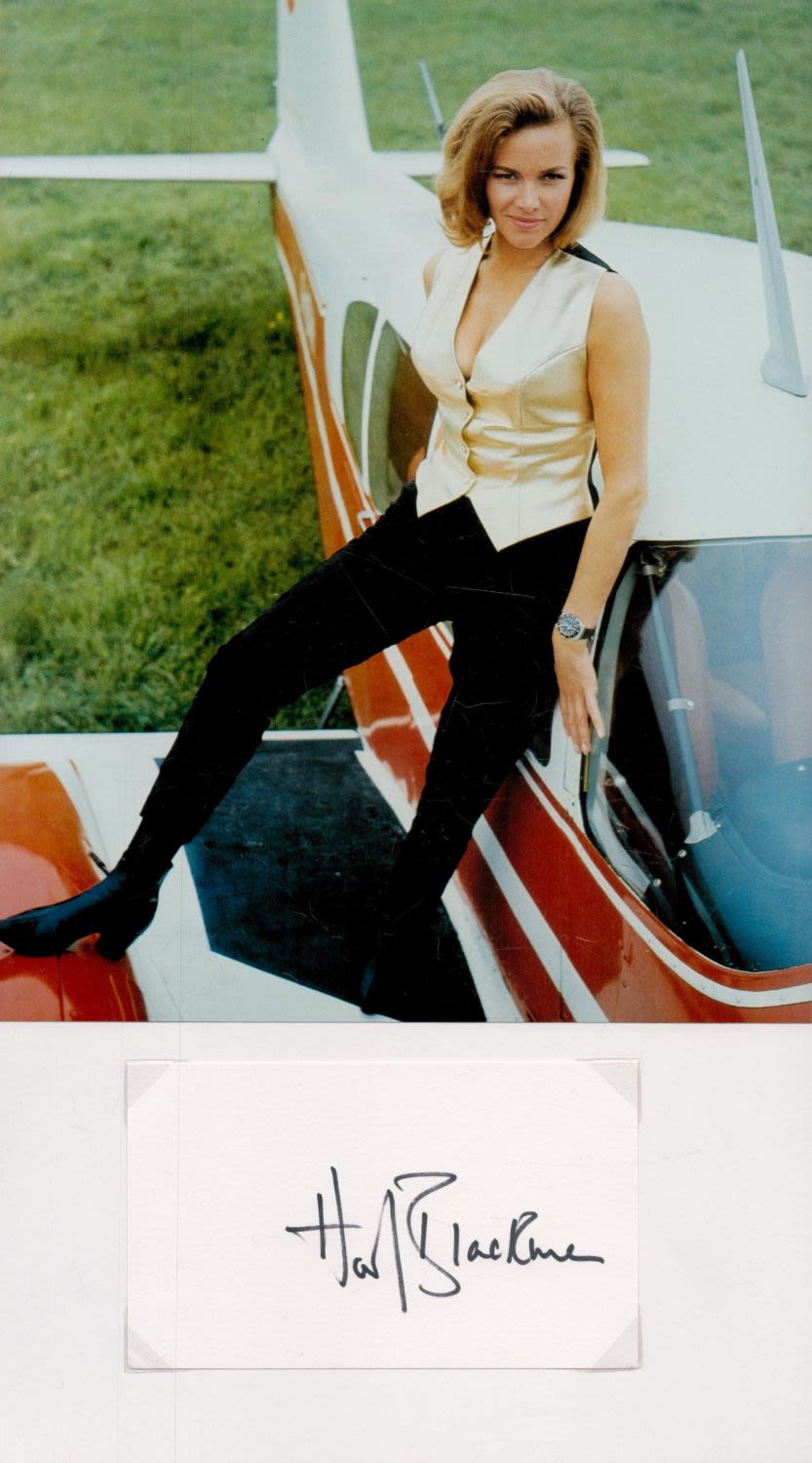 Lot 68: Honor Blackman 12x8 inch signature piece includes signed...