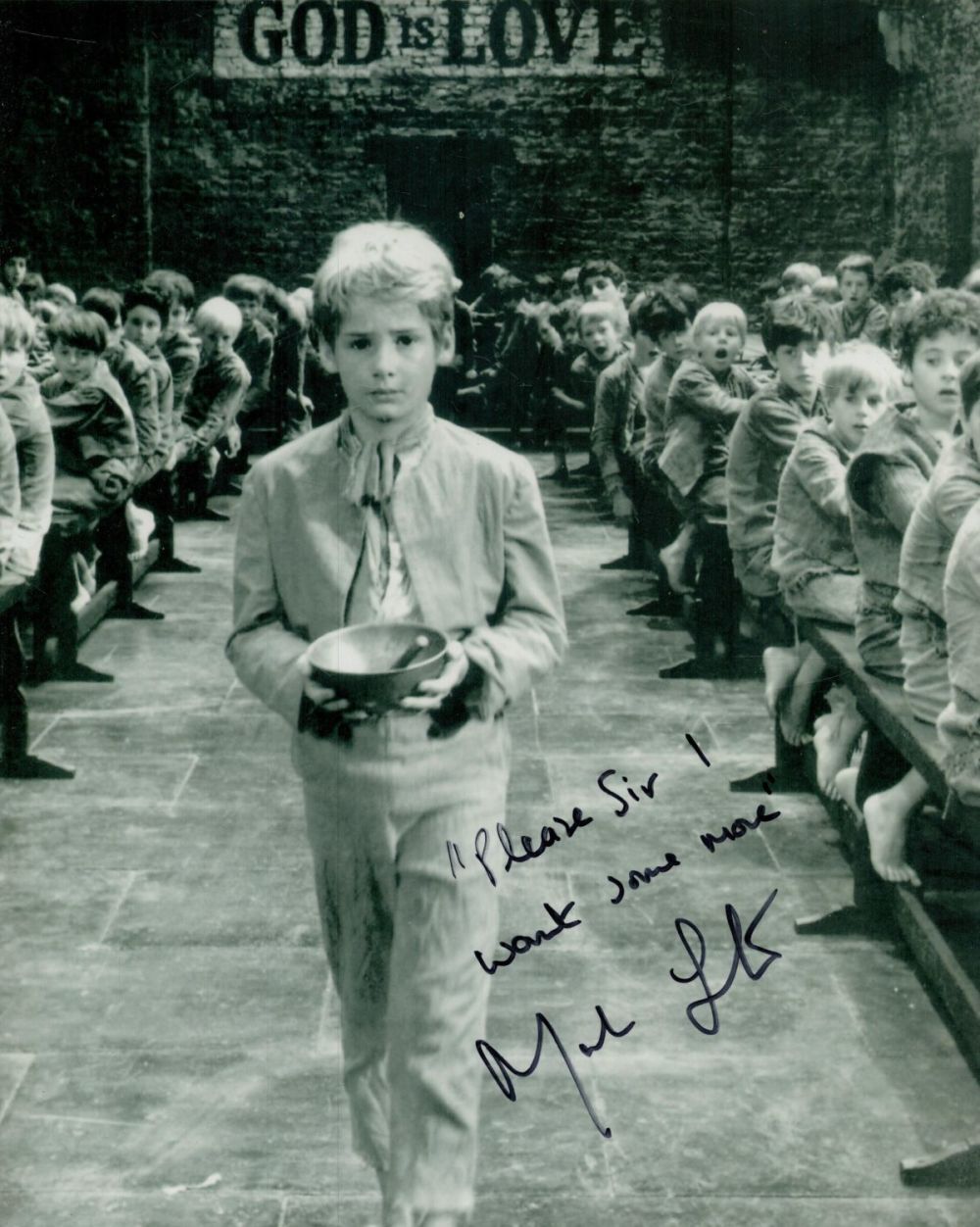 Lot 165: Oliver Mark Lester signed 10 x 8 inch...