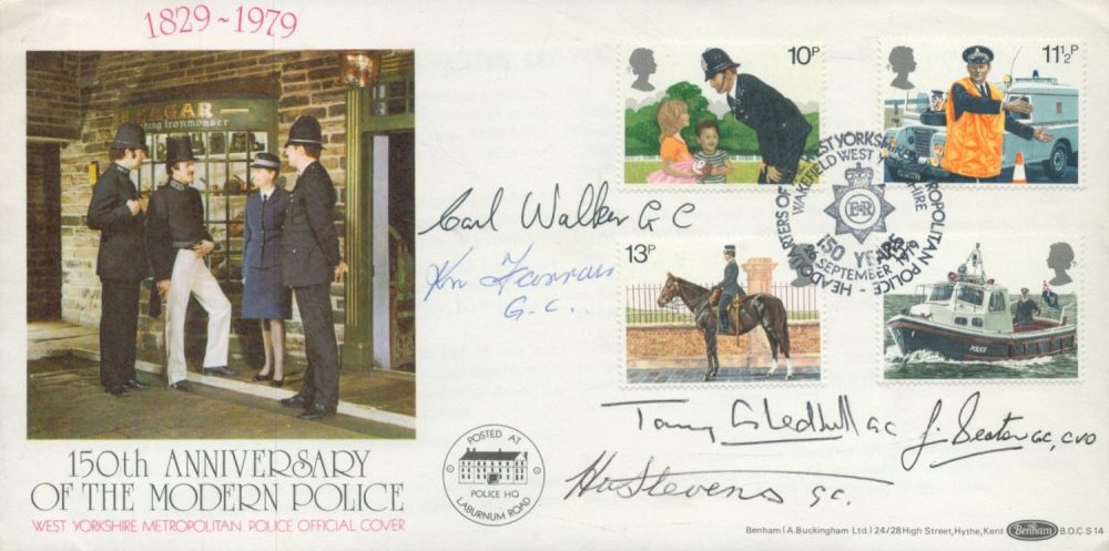 Lot 180: Multiple George Cross winners 1979 Police FDC signed...