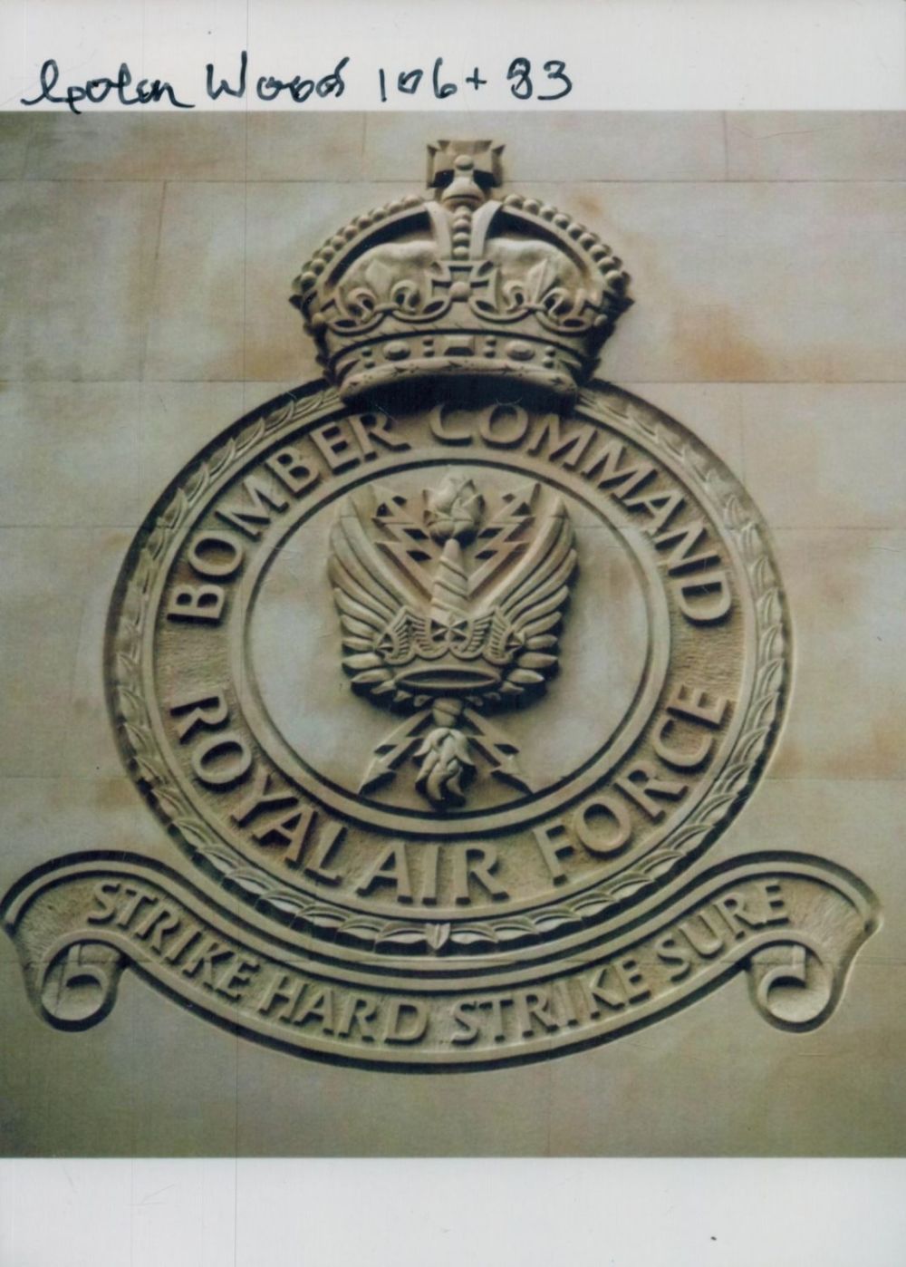 Lot 199: WW2 Bomber command W/O Colin Wood 106/83 Sqd...