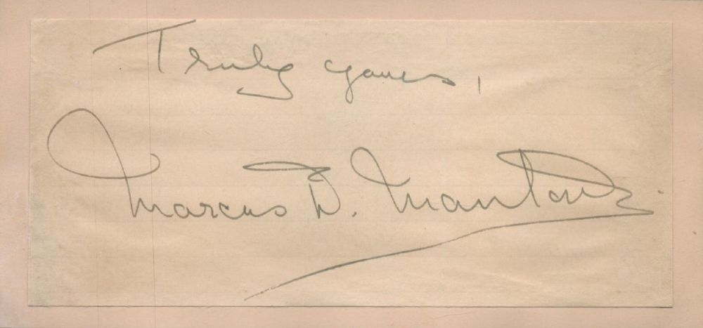Lot 206: Pioneer Aviator Pilot Marcus Dyce Manton Signed Piece...