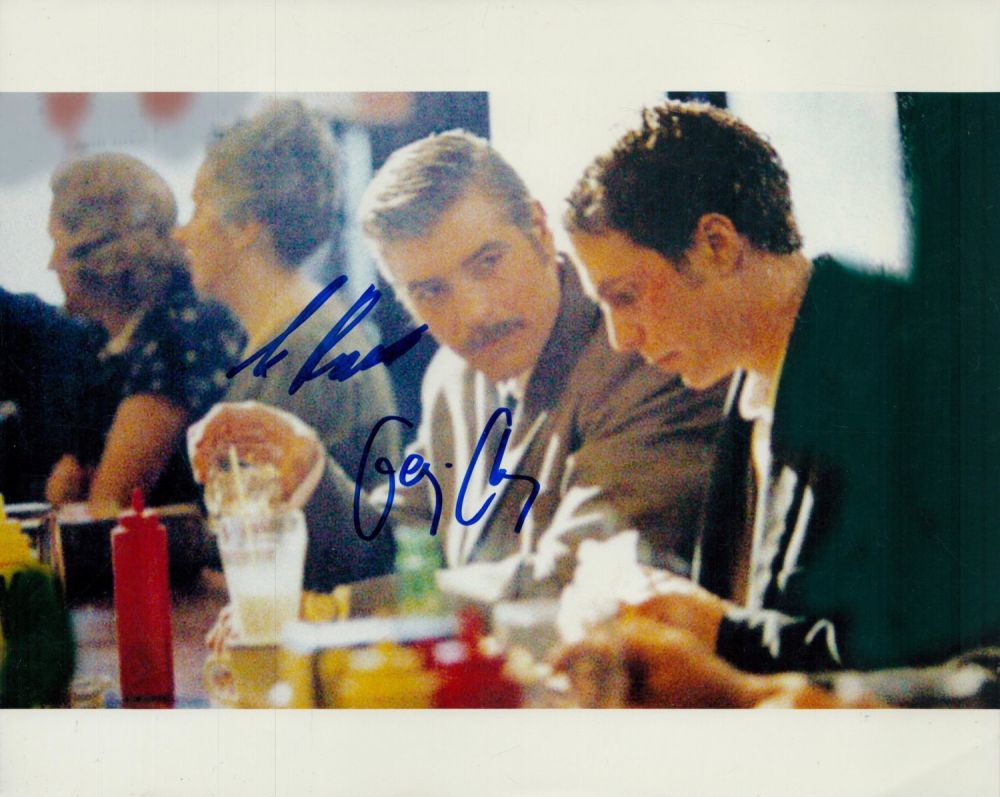 Lot 240: George Clooney and Sam Rockwell signed 10x8inch colour...