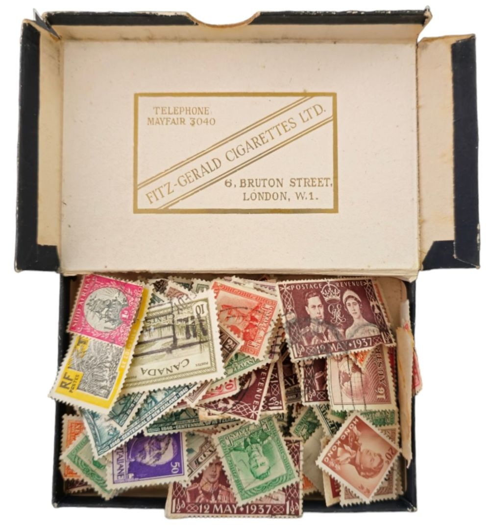 Lot 331: Vintage Stamp Collection of approx 100 stamps housed...