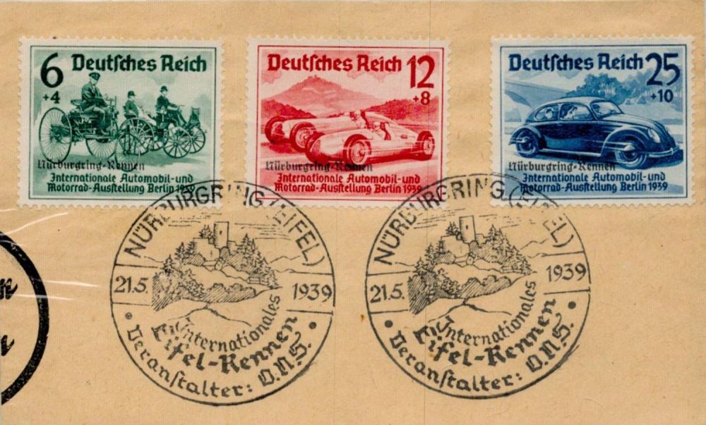 Lot 403: 21 5 1939 Nurburgring Motor Races Special Postmark...