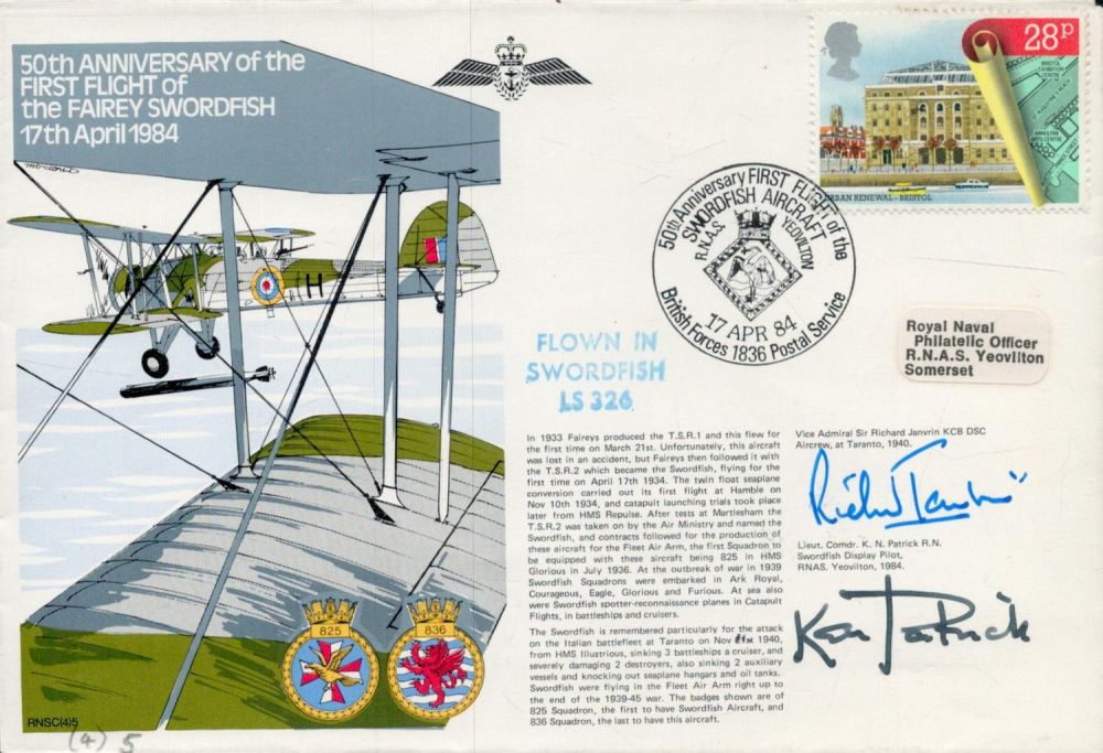 Lot 422: 50th Anniv 1st Flight of Swordfish signed by...