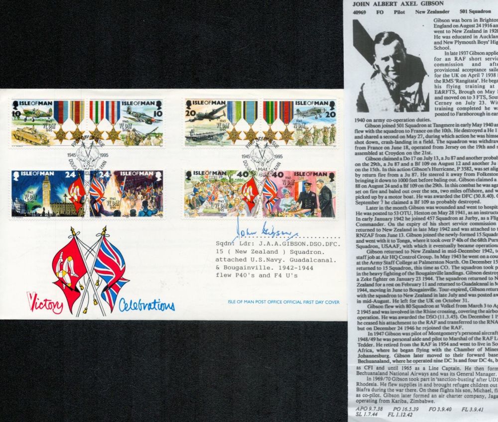 Lot 440: Victory Celebrations Signed by J A A Gibson...