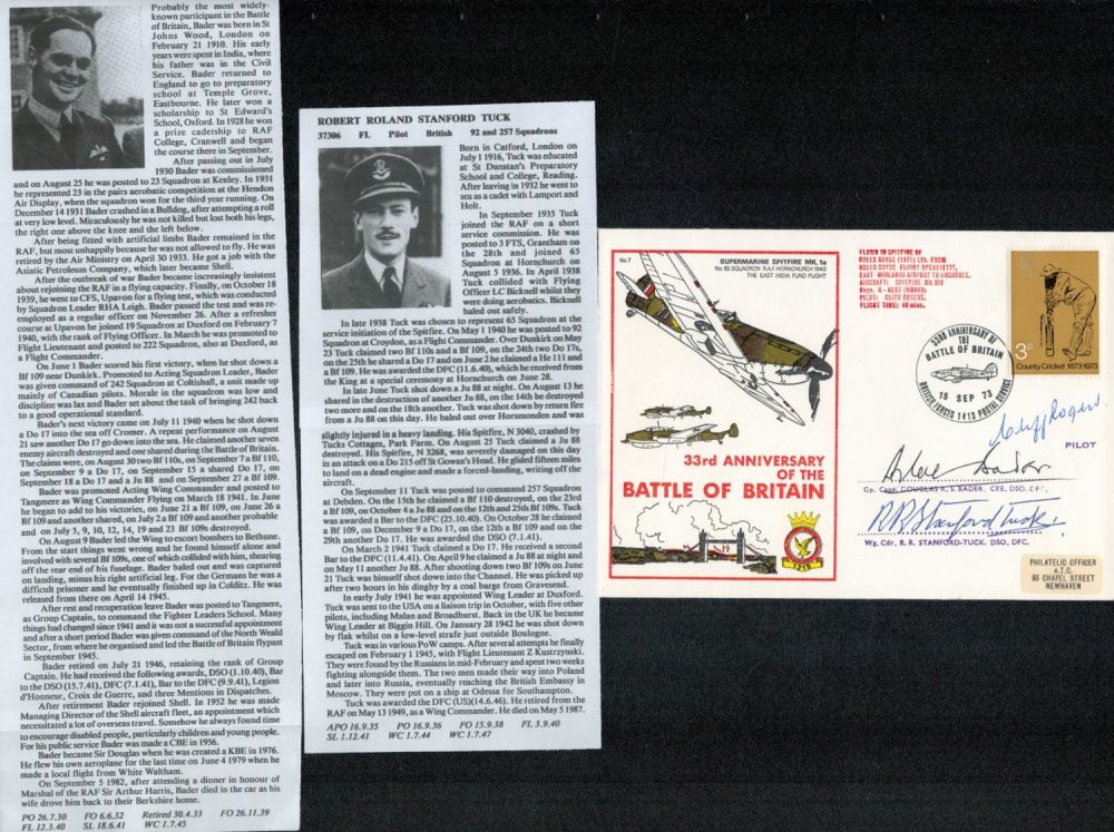 Lot 455: 33rd Annivers Battle of Britain Signed by Signed...