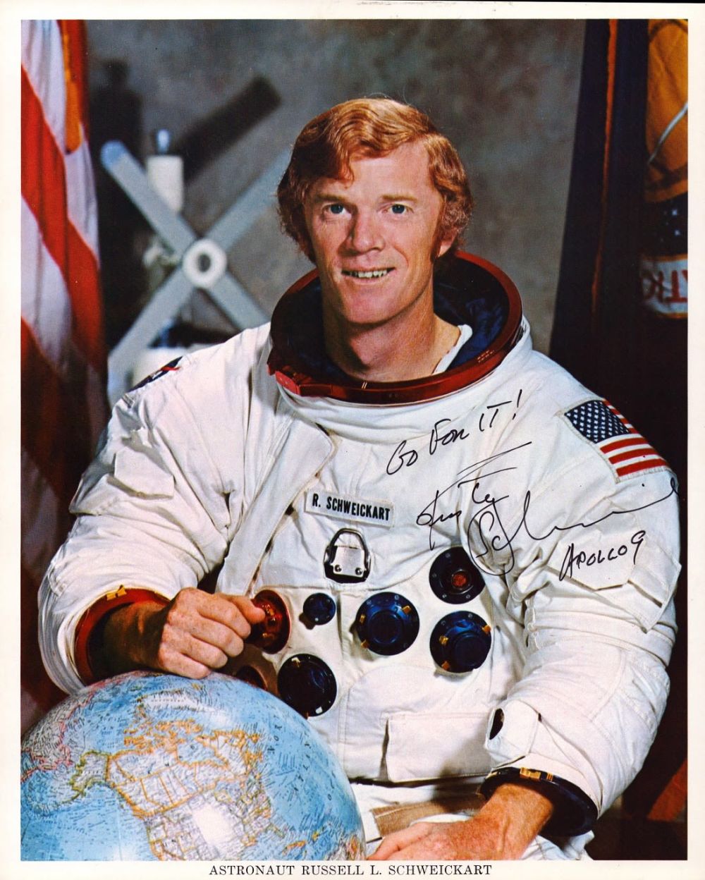 Lot 480: Russell L. Schweickart signed NASA original 10x8 inch...