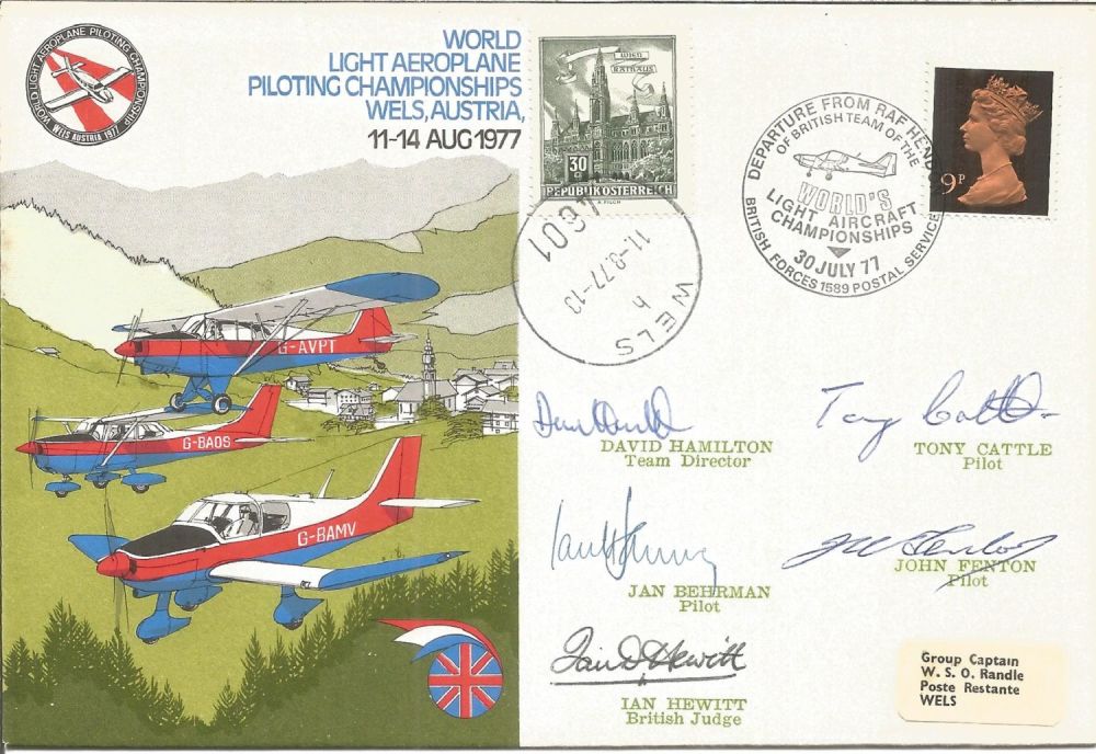 Lot 492: World Light Aeroplane champs multiple signed Air Display...