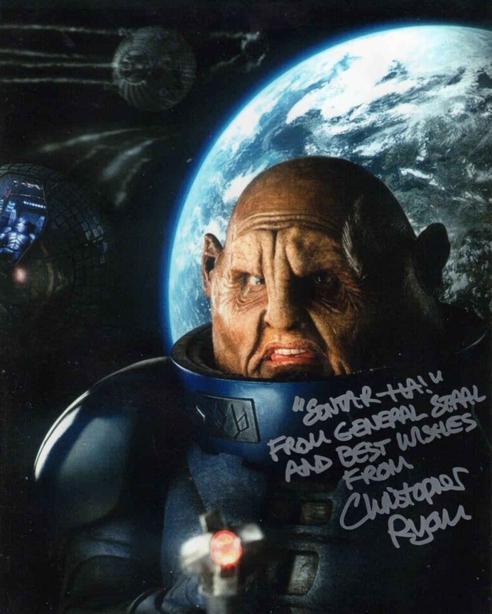 Lot 594: Doctor Who 8x10 photo signed by actor Christopher...
