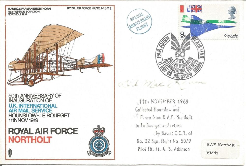Lot 720: A. Mackenn signed RAF Northolt FDC 50th Anniversary...