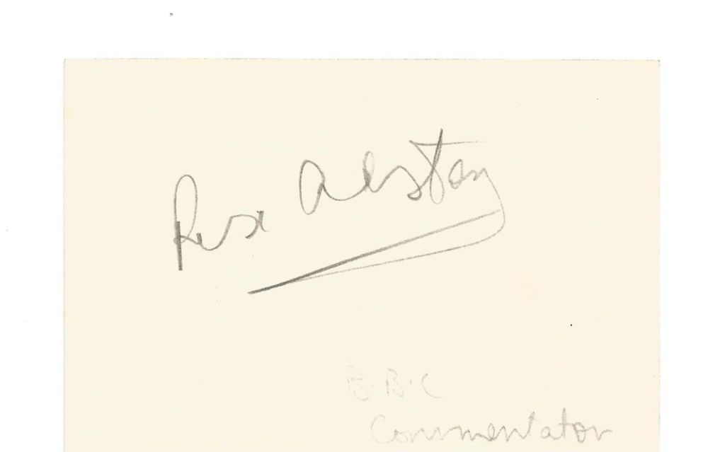 Lot 761: Rex Alston (BBC Sports Commentator) signed 3 x...