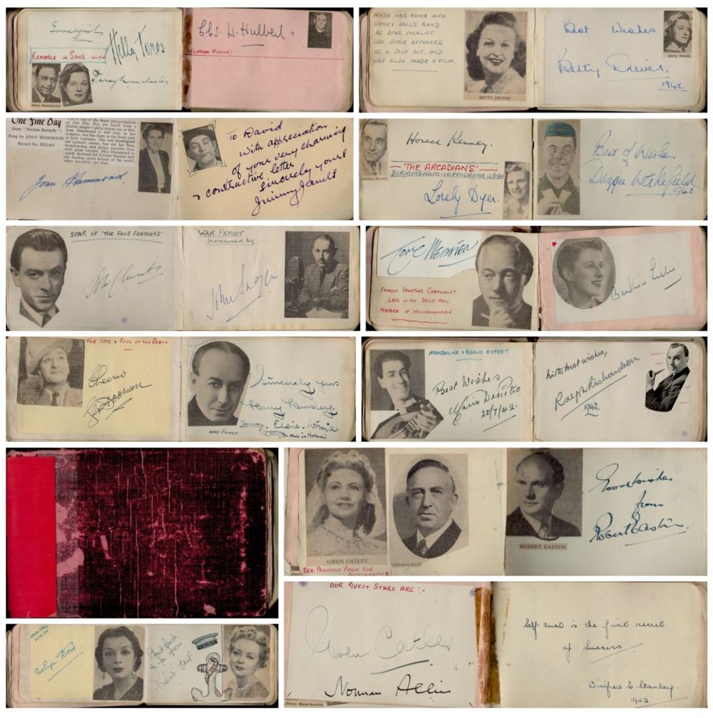 Lot 33: Autographs Album. Vintage signed signatures such as Joan...
