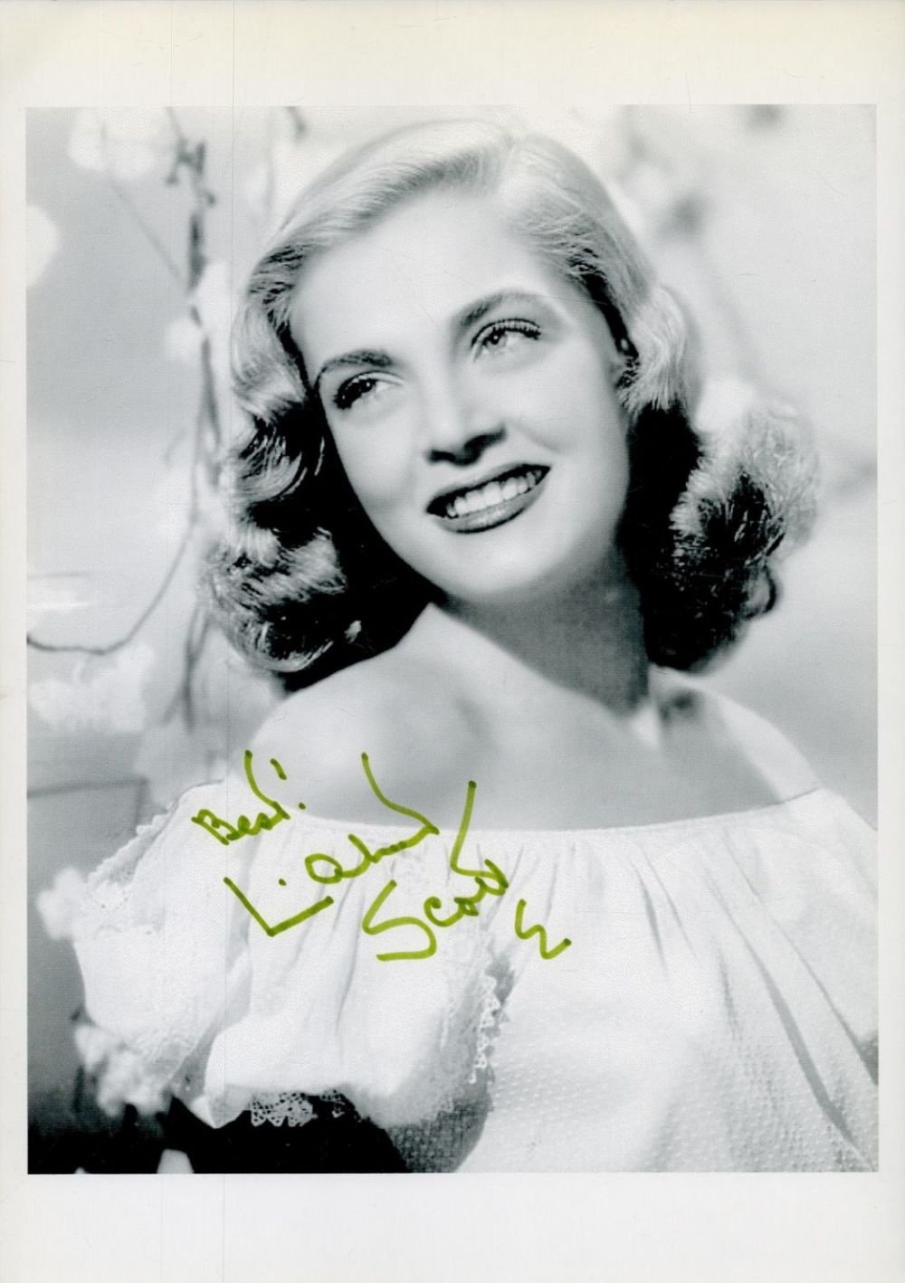 Lot 113: Lizabeth Scott signed 10x8 inch black and white...