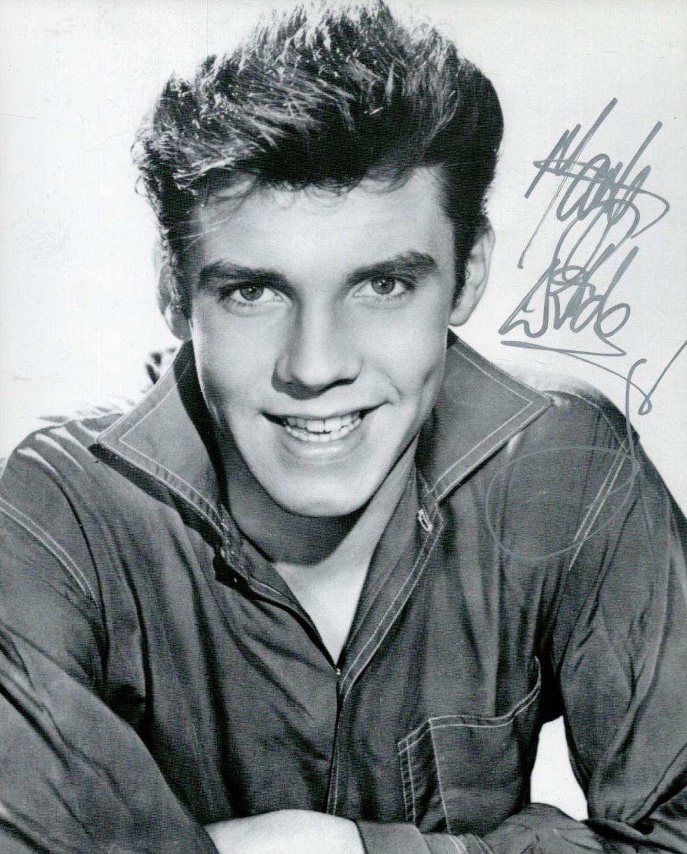 Lot 145: Marty Wilde signed 10x8 inch black and white...
