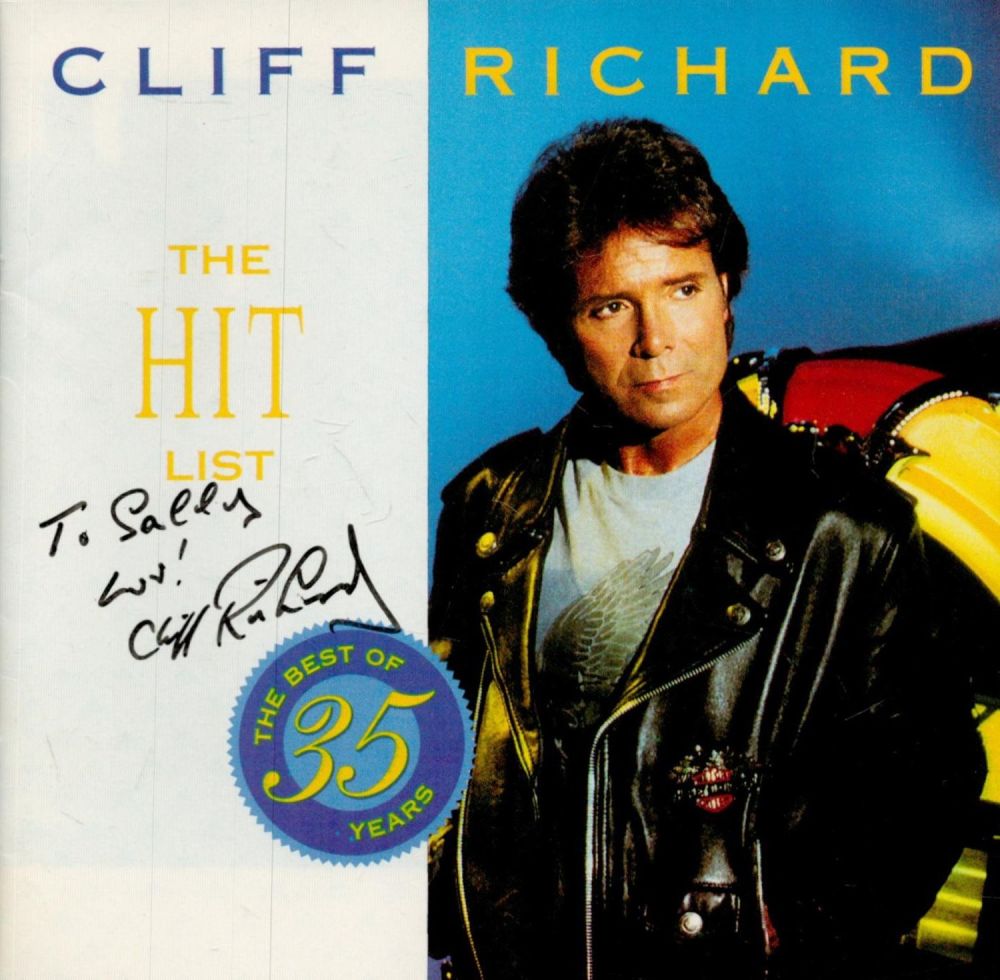 Lot 151: Cliff Richard signed 'The Hit List' Album booklet,...