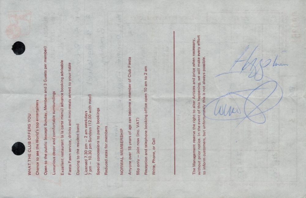 Lot 161: Dionne Warwick signed on reverse of concert entrance...