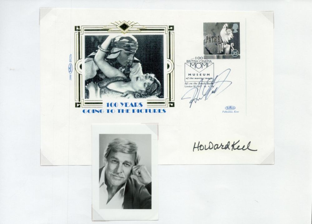 Lot 162: Howard Keel printed signed photocopy of FDC accompanied...