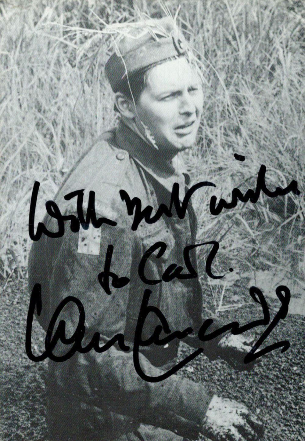 Lot 169: Ian Lavender signed 6x4 inch black and white...