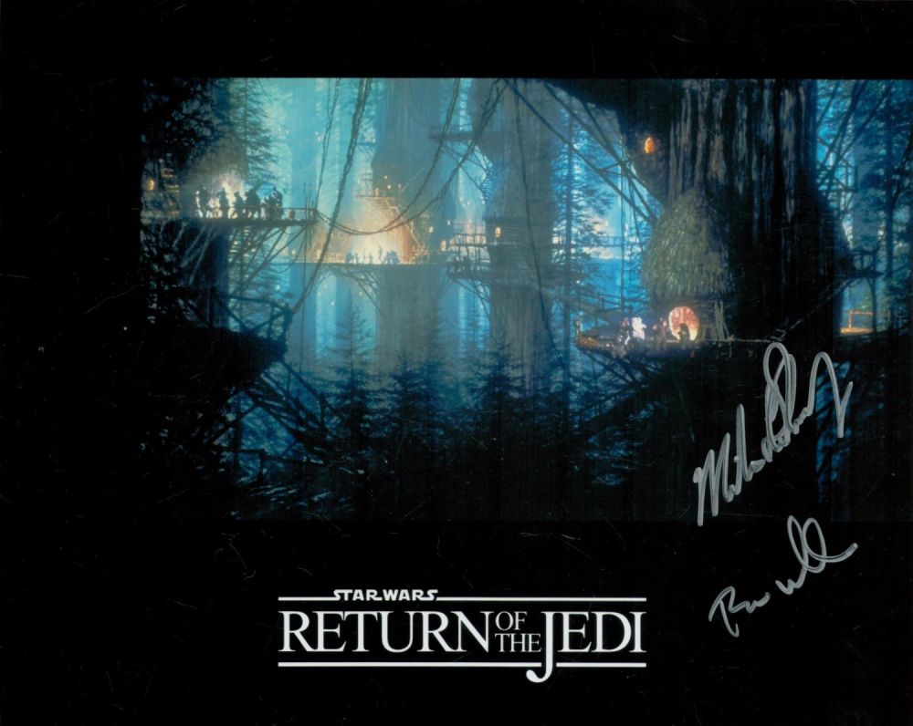 Lot 189: Michael Henbury signed 10x8 inch Ewok Return of...