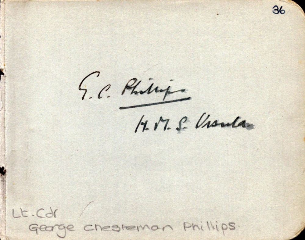 Lot 511: George Chesterman Phillips signed album page. Commander of...