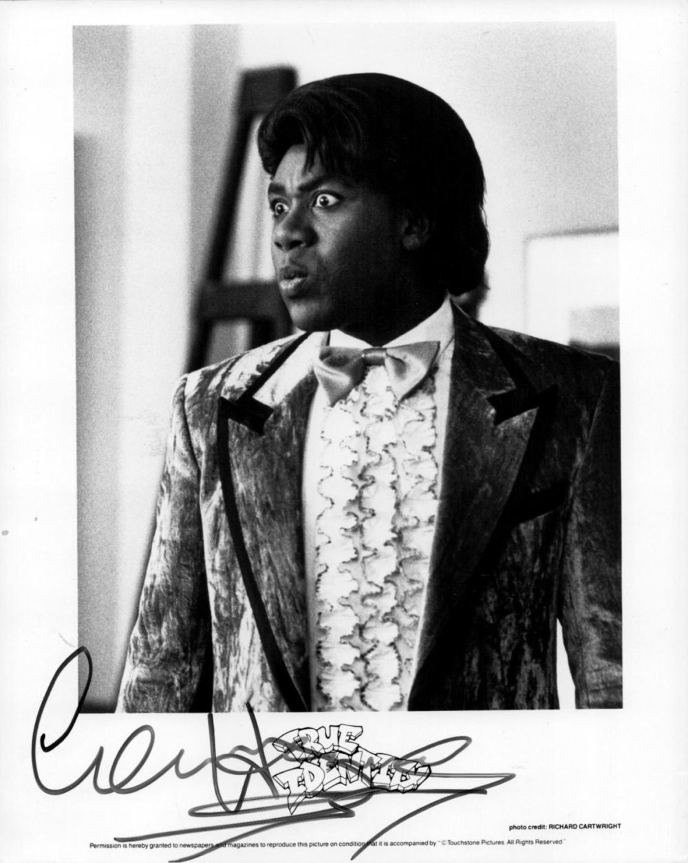 Lot 660: Lenny Henry signed 10x8 inch black and white...