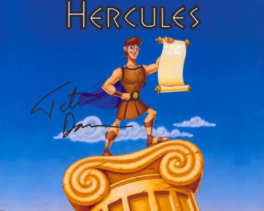 Lot 694: Tate Donovan signed Hercules 10x8 inch animated colour...