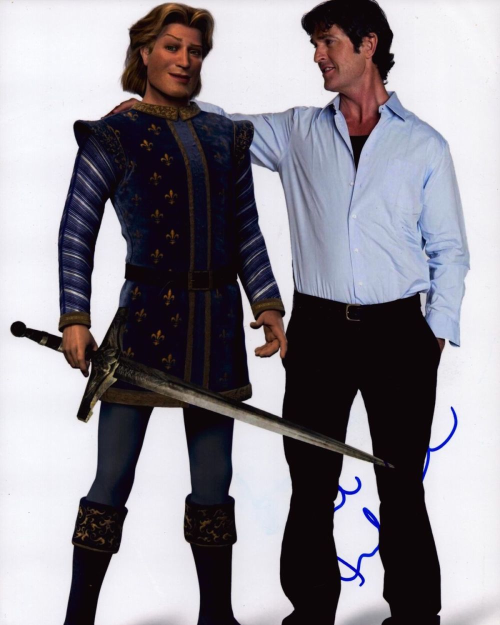 Lot 698: Rupert Everett signed Shrek Prince Charming 10x8 inch...