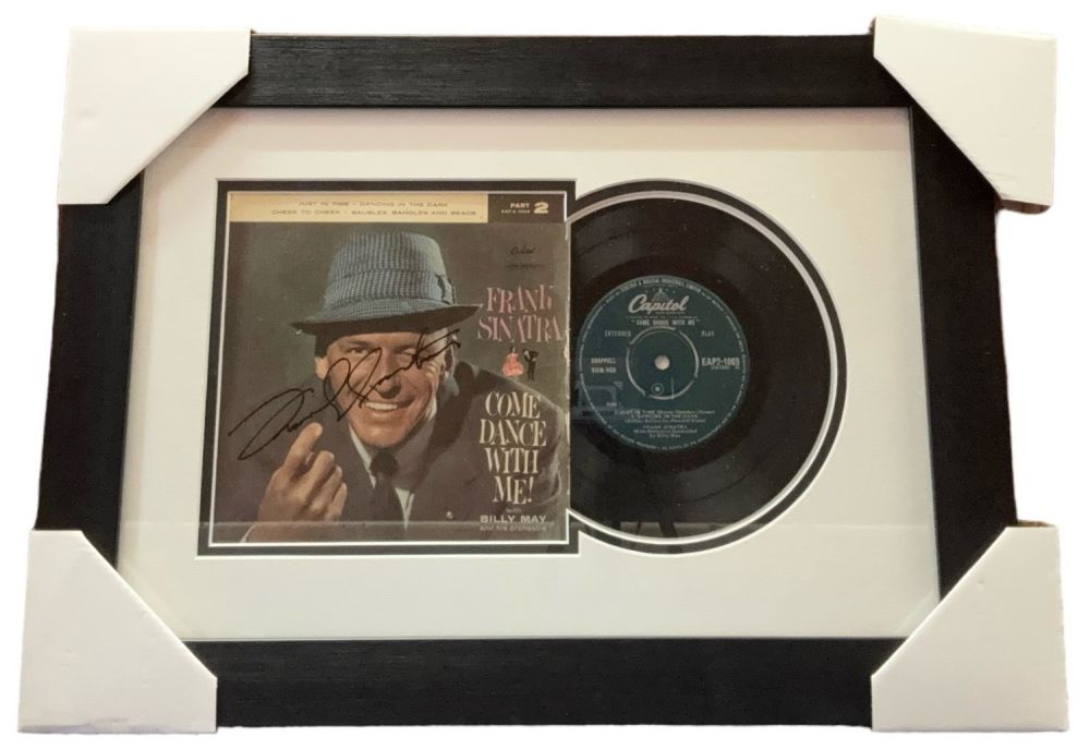 Lot 54: Frank Sinatra Signed Vinal Record cover "Come Dance...