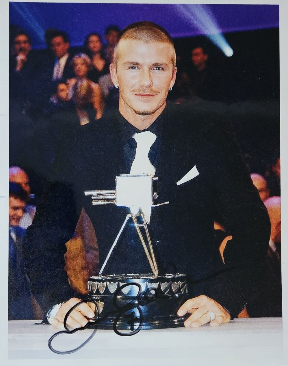 Lot 56: David Beckham signed 10x8 inch colour photo pictured...