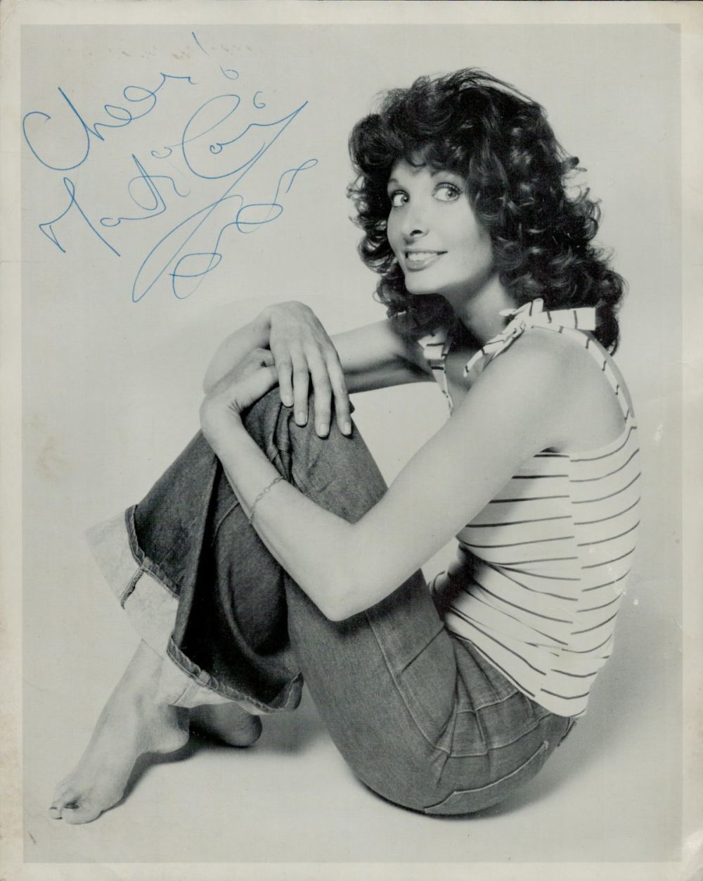 Lot 66: Marti Caine signed 10x8 inch black and white...