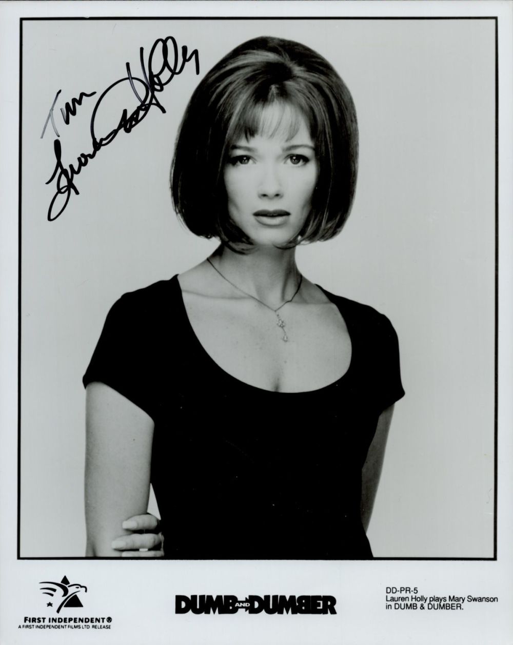 Lot 69: Lauren Holly signed 10x8 inch Dumb and Dumber...