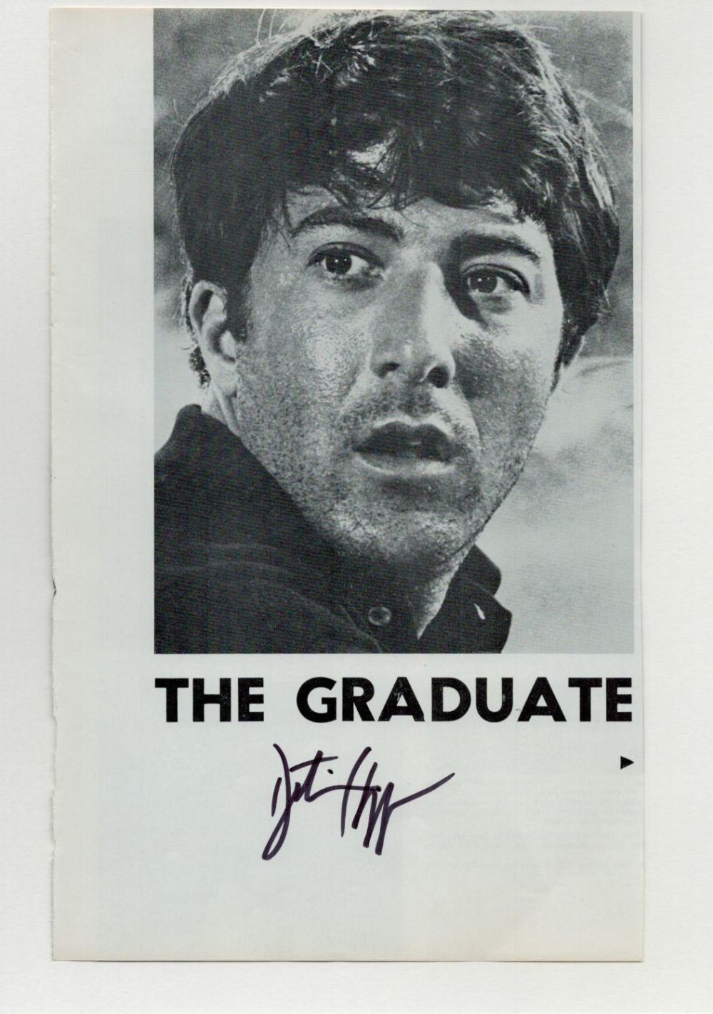 Lot 85: Dustin Hoffman signed 11x8 inch The Graduate magazine...