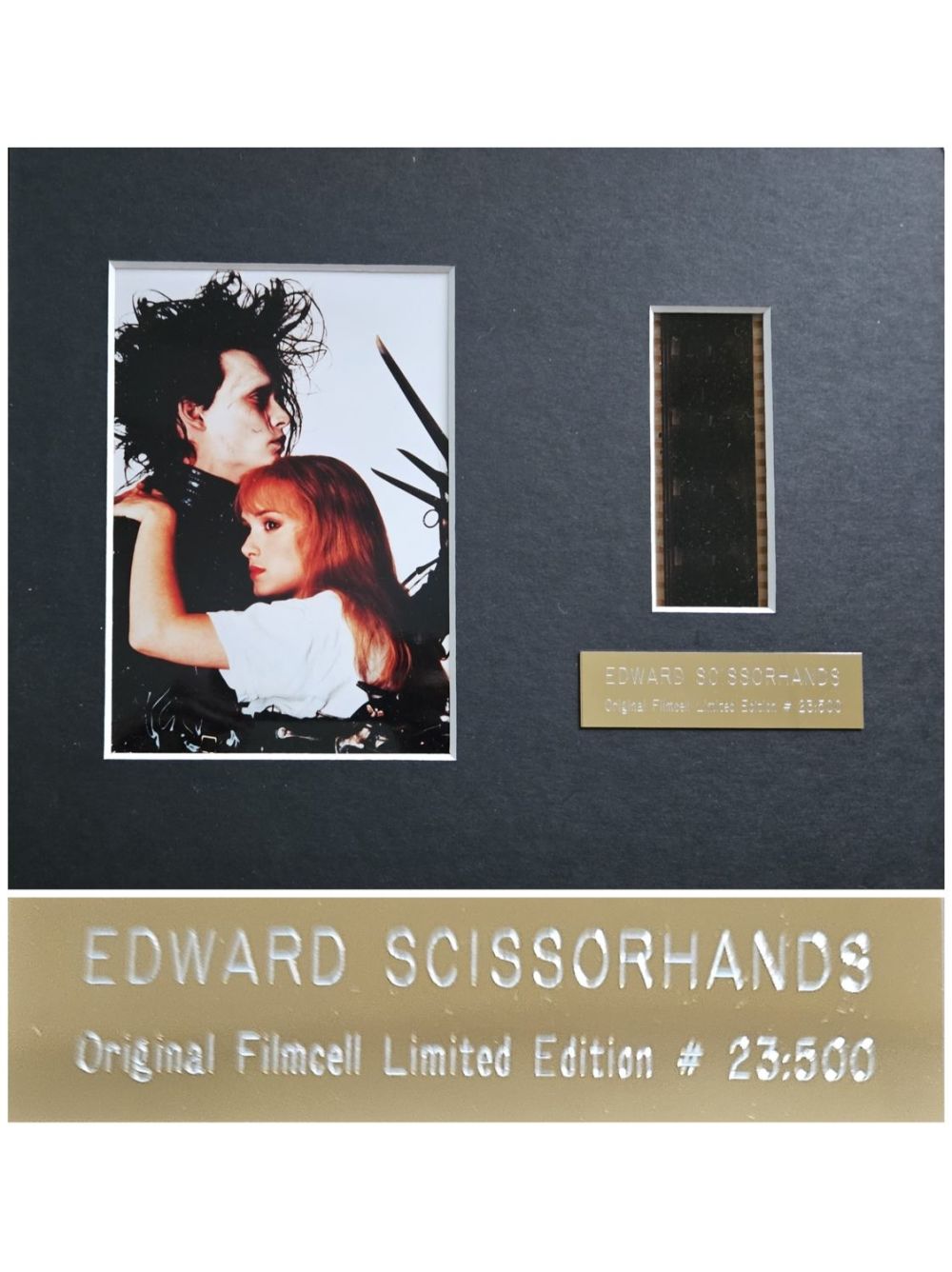 Lot 94: Edward Scissorhands 10x8 inch original film cell presentation...