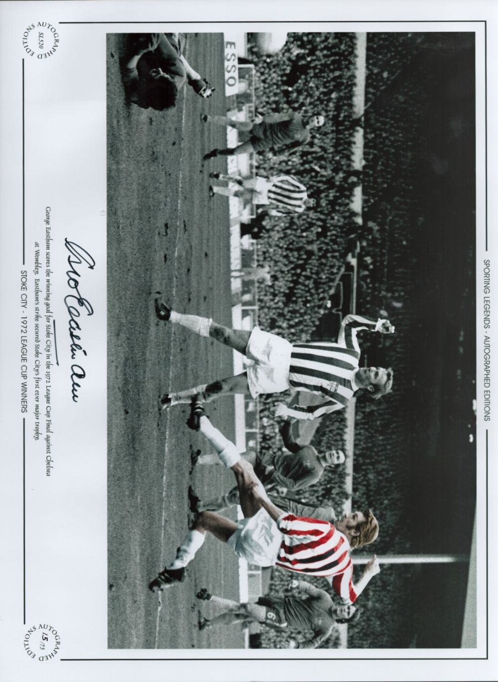 Lot 126: George Eastham Signed 16 x 12 Colourised Limited...