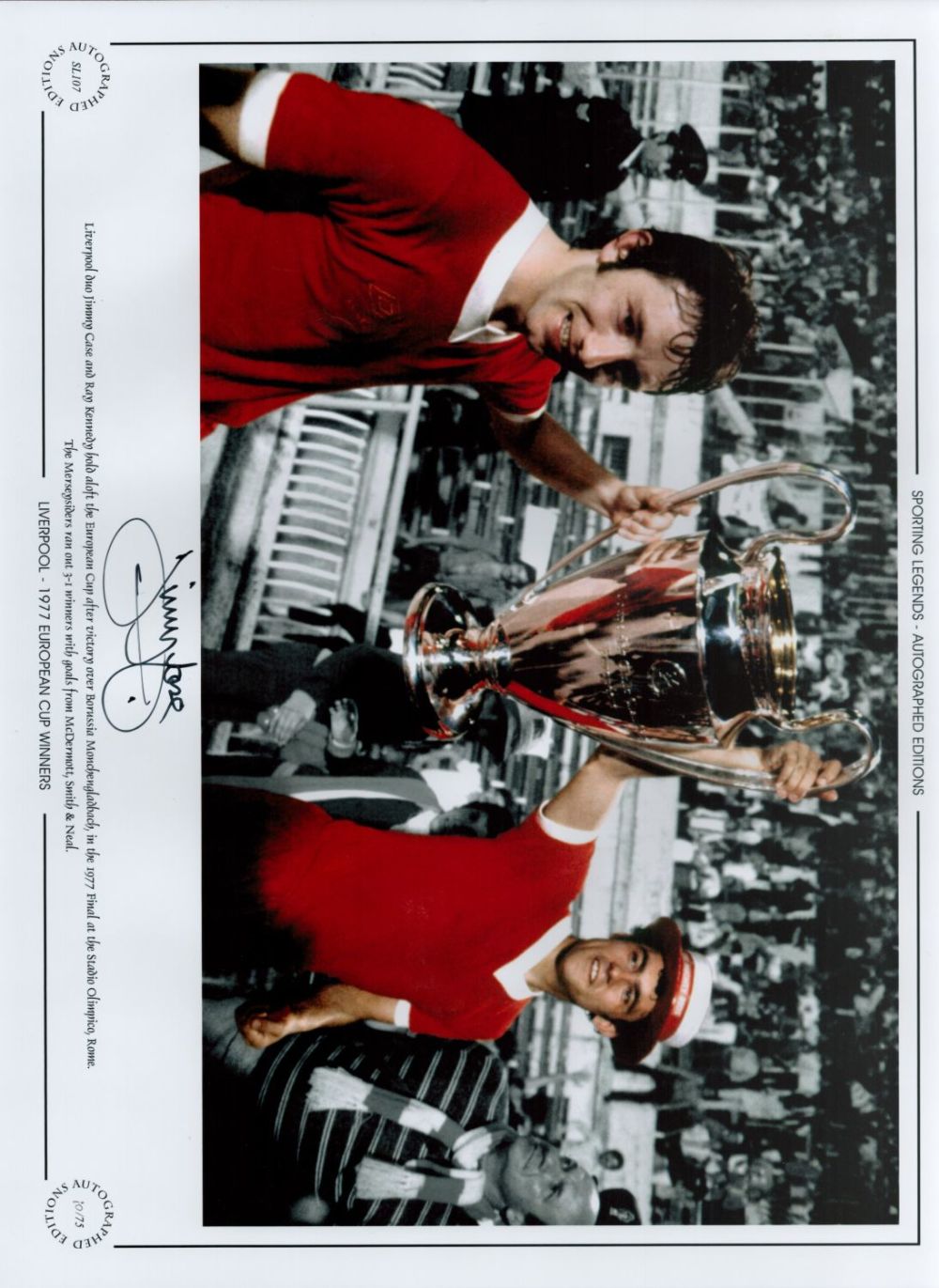 Lot 141: Jimmy Case Signed 16 x 12 Colourised Autograph...
