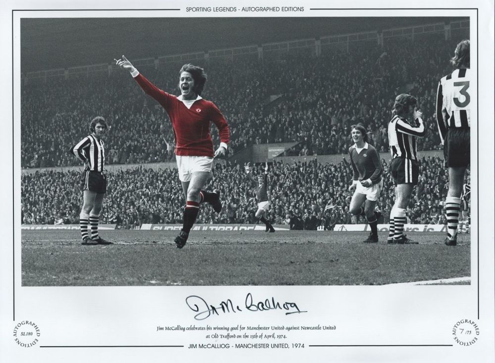 Lot 180: Football. Jim McCalliog Signed 16x12 colourised photo, McCalliog...