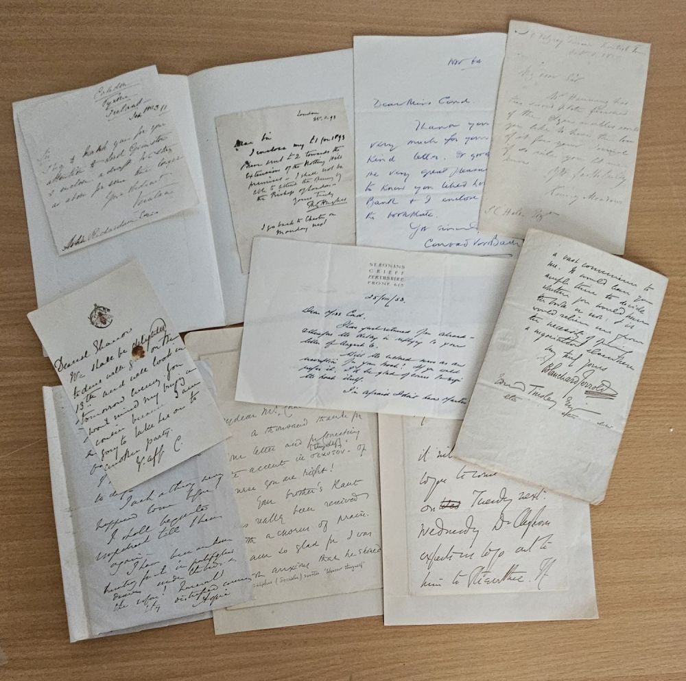 Lot 206: 10 variety of vintage ALS. Dated 25.11.1893 Signature...