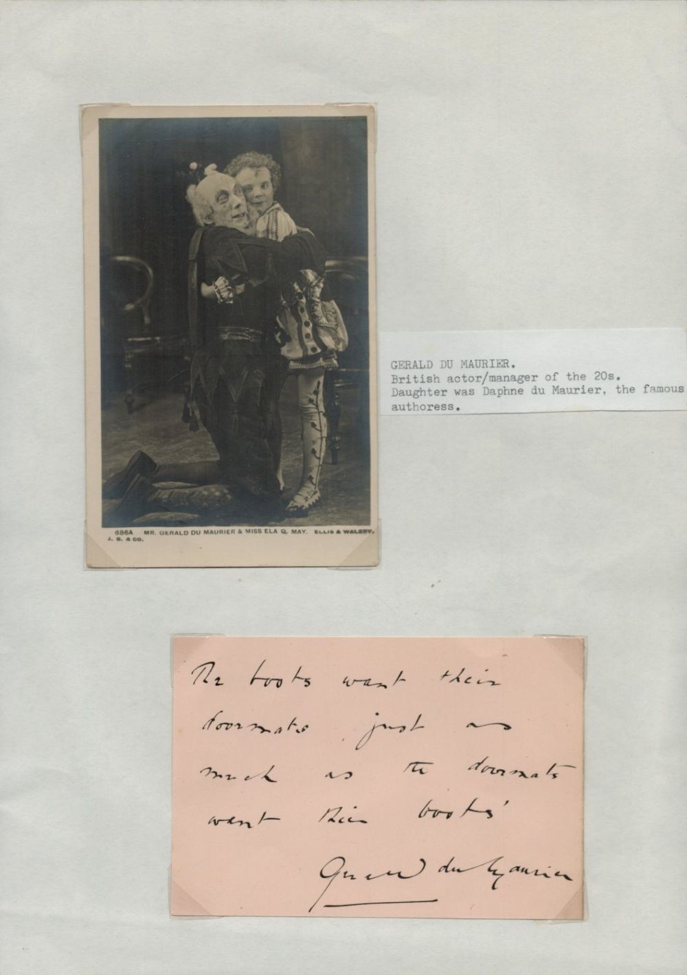 Lot 226: Vintage signed Sir Gerald du Maurier Autograph page...