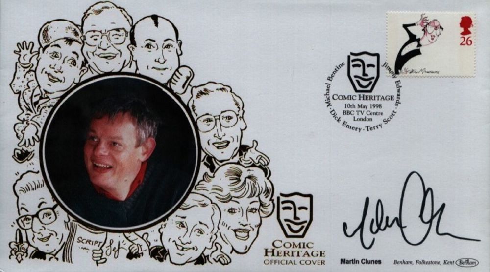 Lot 231: Martin Clunes signed FDC Benham Cover Comic Heritage...