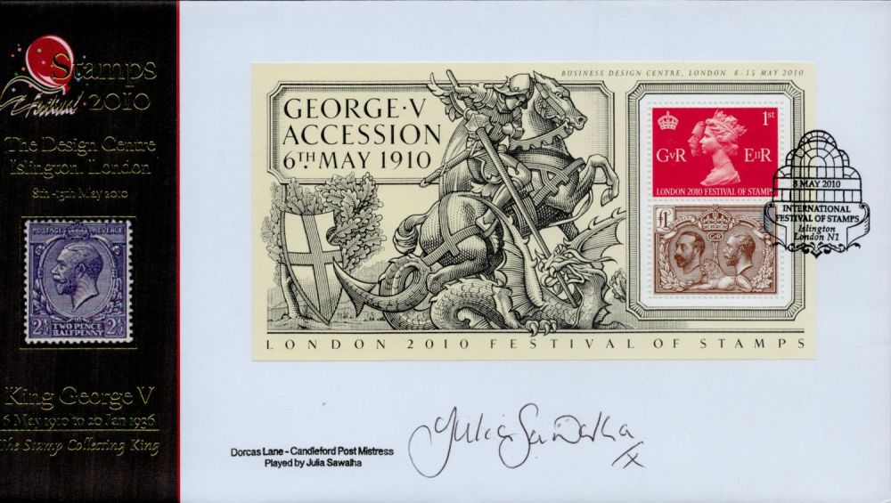 Lot 243: Julia Sawalha signed FDC A Buckingham Cover Stamps...