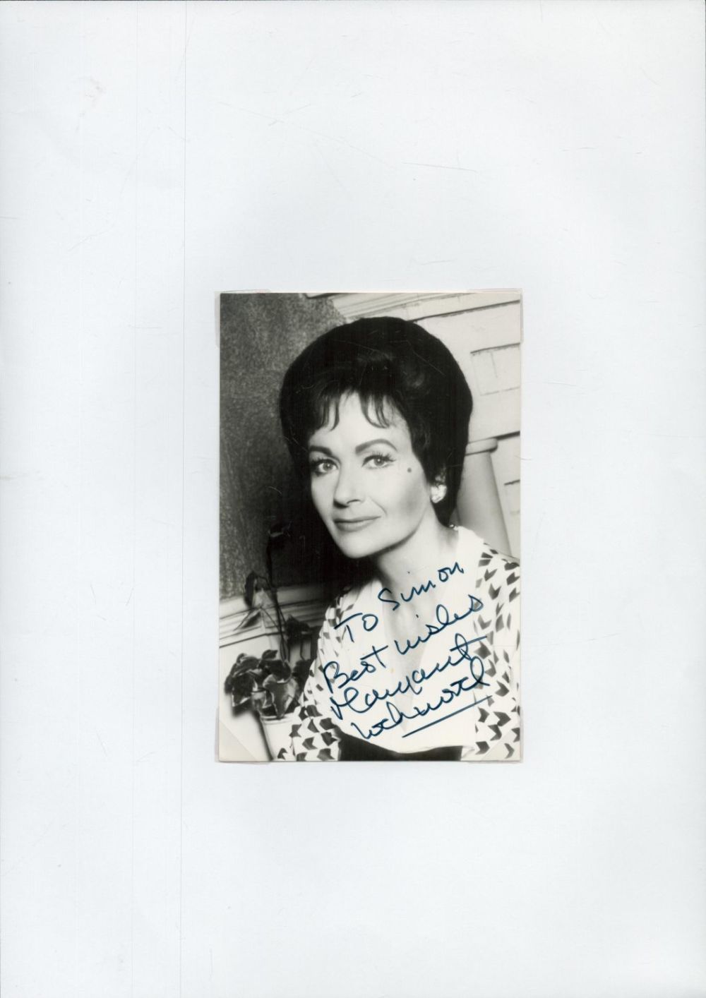 Lot 254: Margaret Lockwood signed 5.5x3.5 inch black and white...