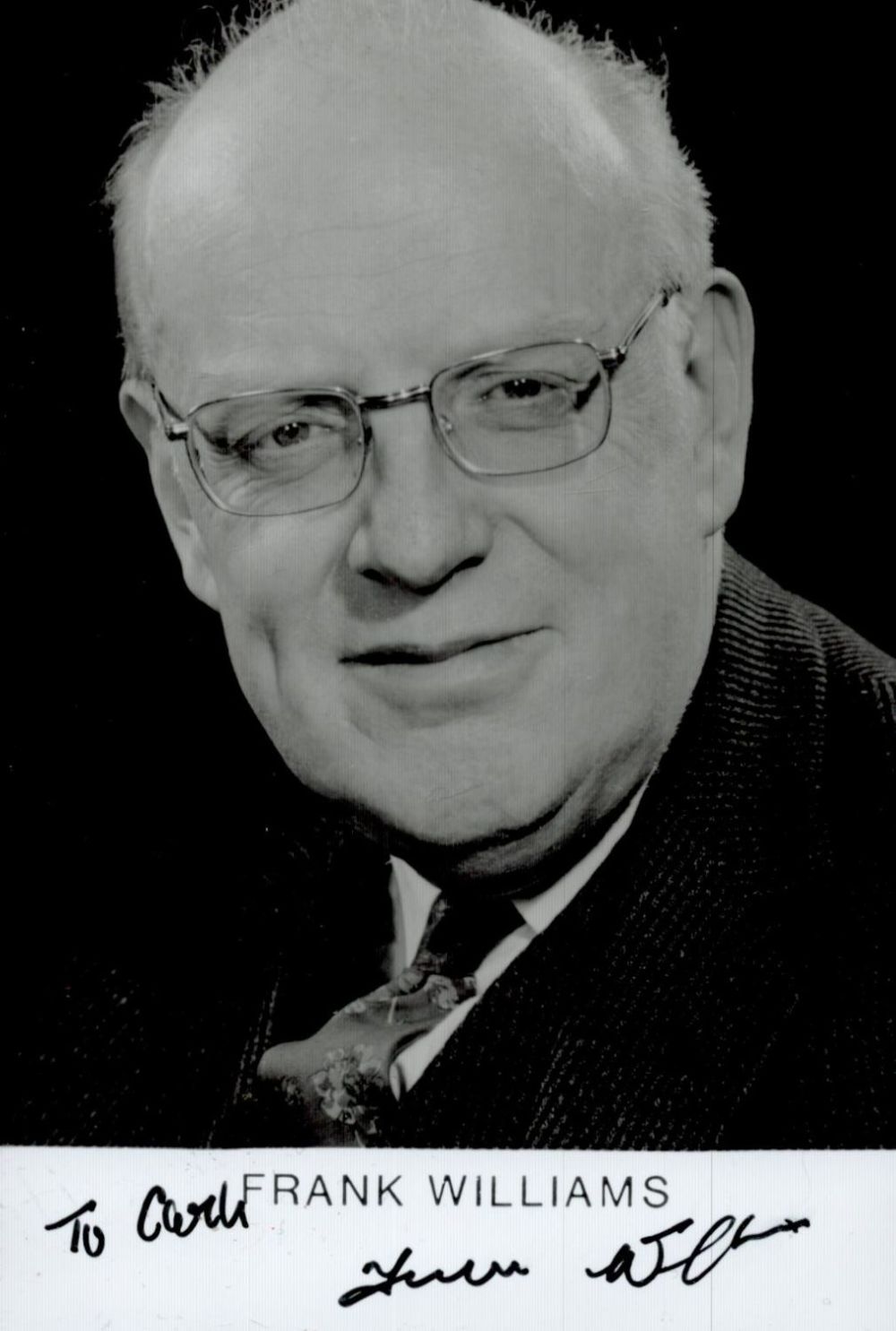 Lot 280: Frank Williams Dad's Army signed 6x4 inch black...