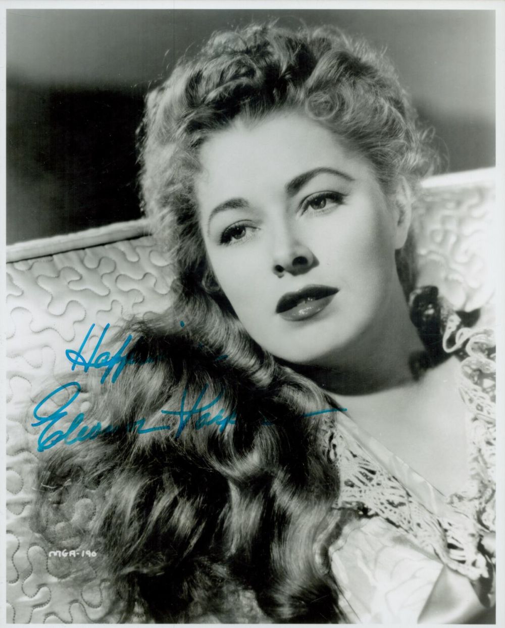 Lot 287: Eleanor Parker signed 10x8 inch black and white...