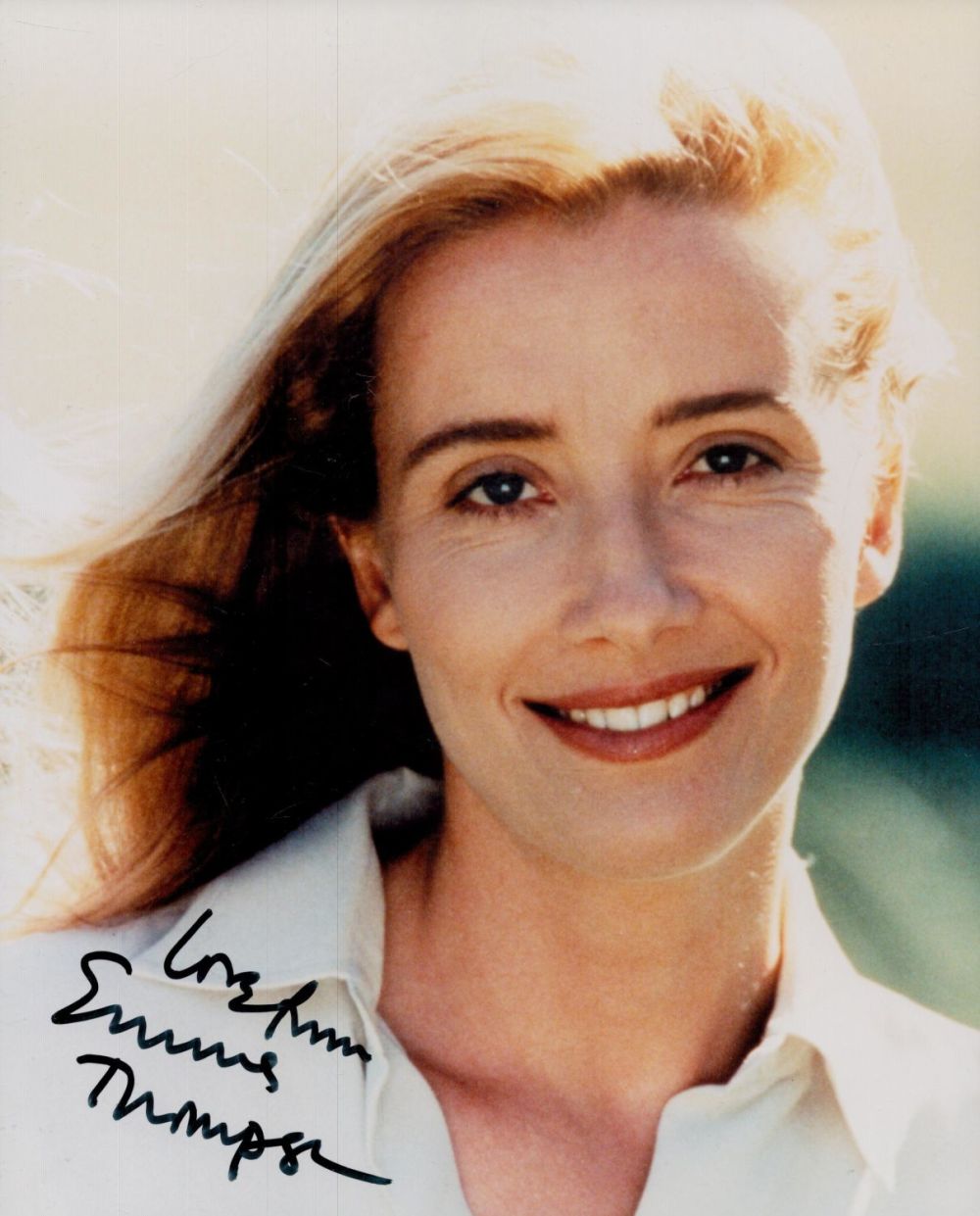 Lot 288: Emma Thompson signed 10x8 inch colour photo. Good...