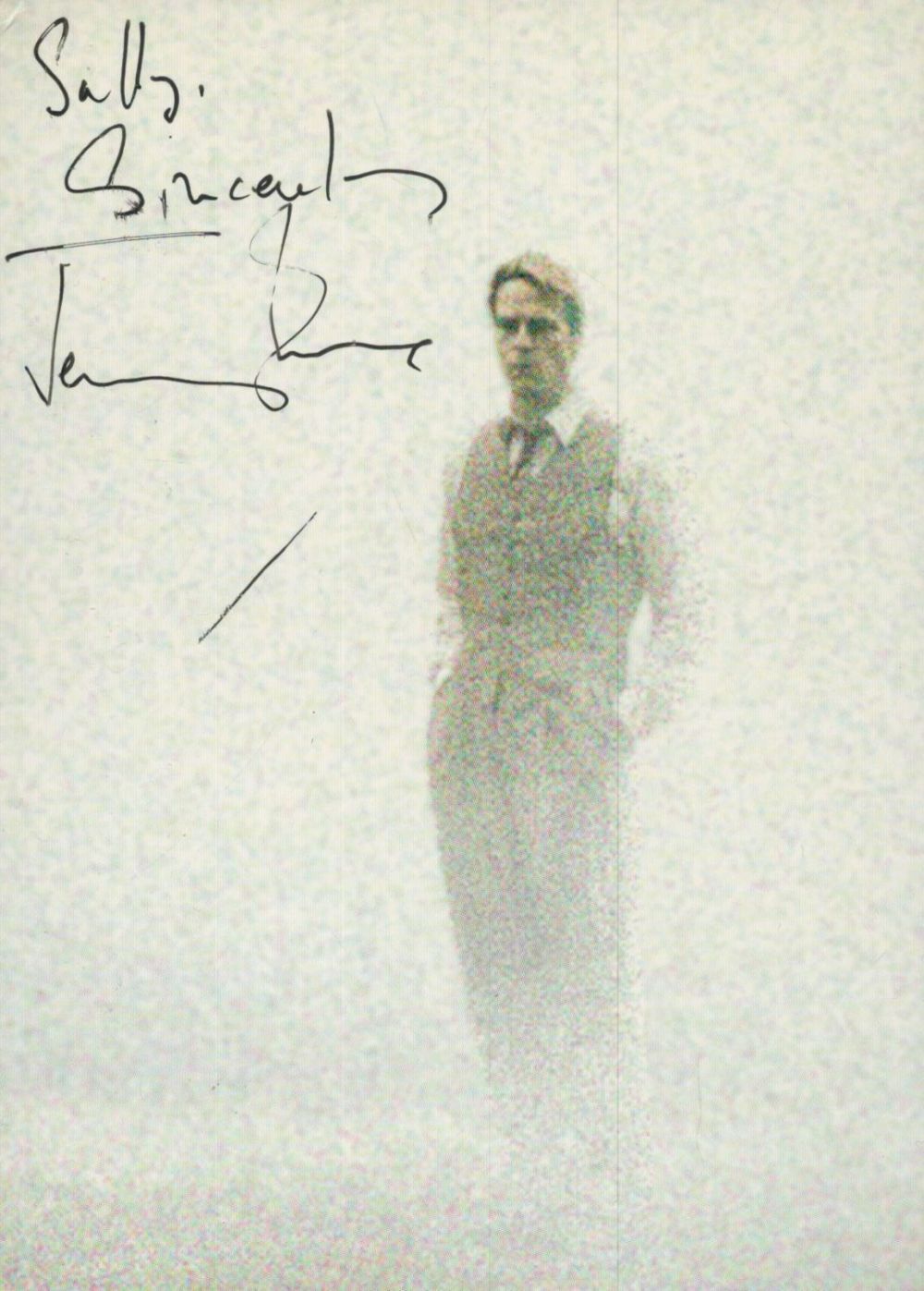 Lot 291: Jeremy Irons signed 6x4 inch promo photo. Dedicated....